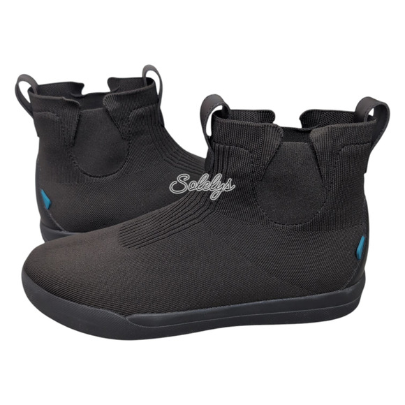 Vessi Weekend Chelsea Mens 11 Asphalt Black Waterproof Knit DymaTex Sneaker Boot - Picture 1 of 11